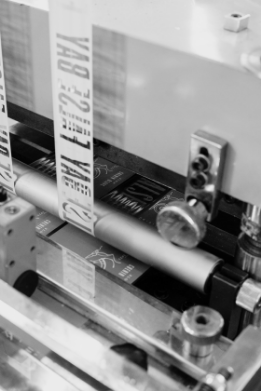 Close-Up photo of printing process at Label Mountain